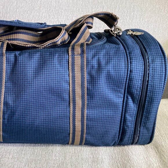 Audrain's Motor Week RI Concours Picnic Wine Bag Duffle Blue Blanket New - Picture 5 of 13